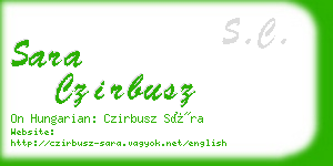 sara czirbusz business card